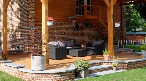 Terrasses extérieures bois et carrelage