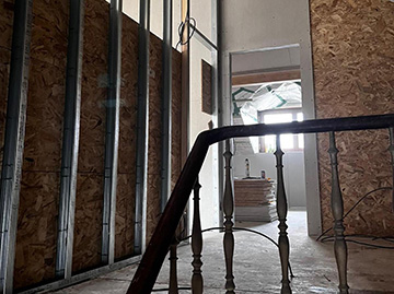 Cloisons Gyproc — rénovation appartements Liège
